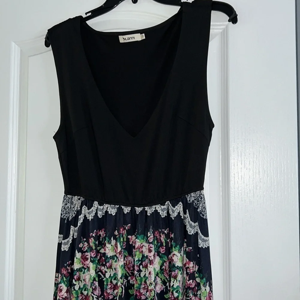 Women's Flower Floral Print Dresses Cocktail Party Dress size small stretchy - Picture 8 of 9